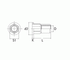 TUERCA REMACHABLE ACERO BRALO SEMIHEXAGONAL CABEZA ANCHA